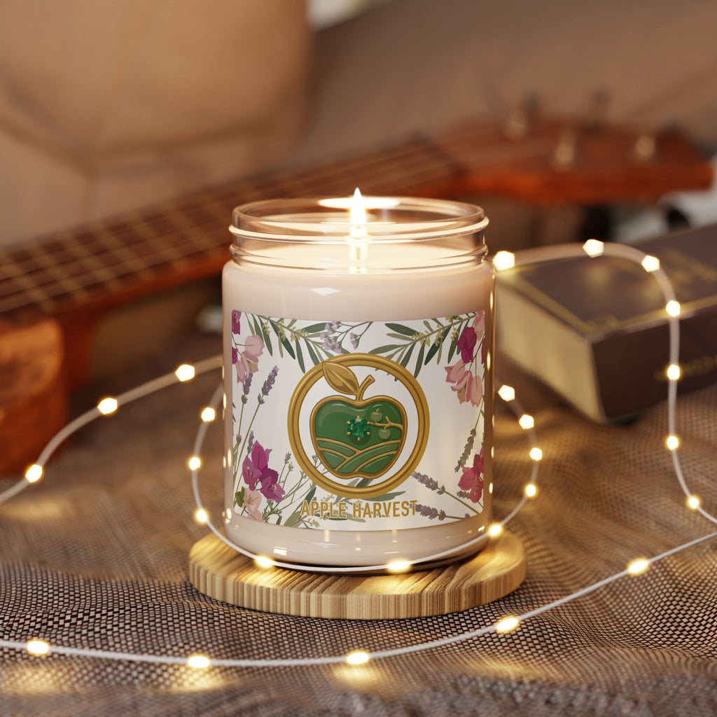 Apple Harvest Scented Soy Candle — 9oz Autumn Apple Fragrance