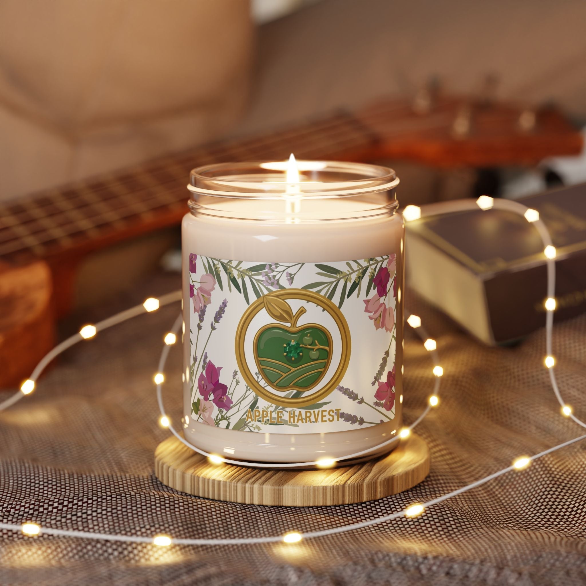Apple Harvest Scented Soy Candle — 9oz Autumn Apple Fragrance