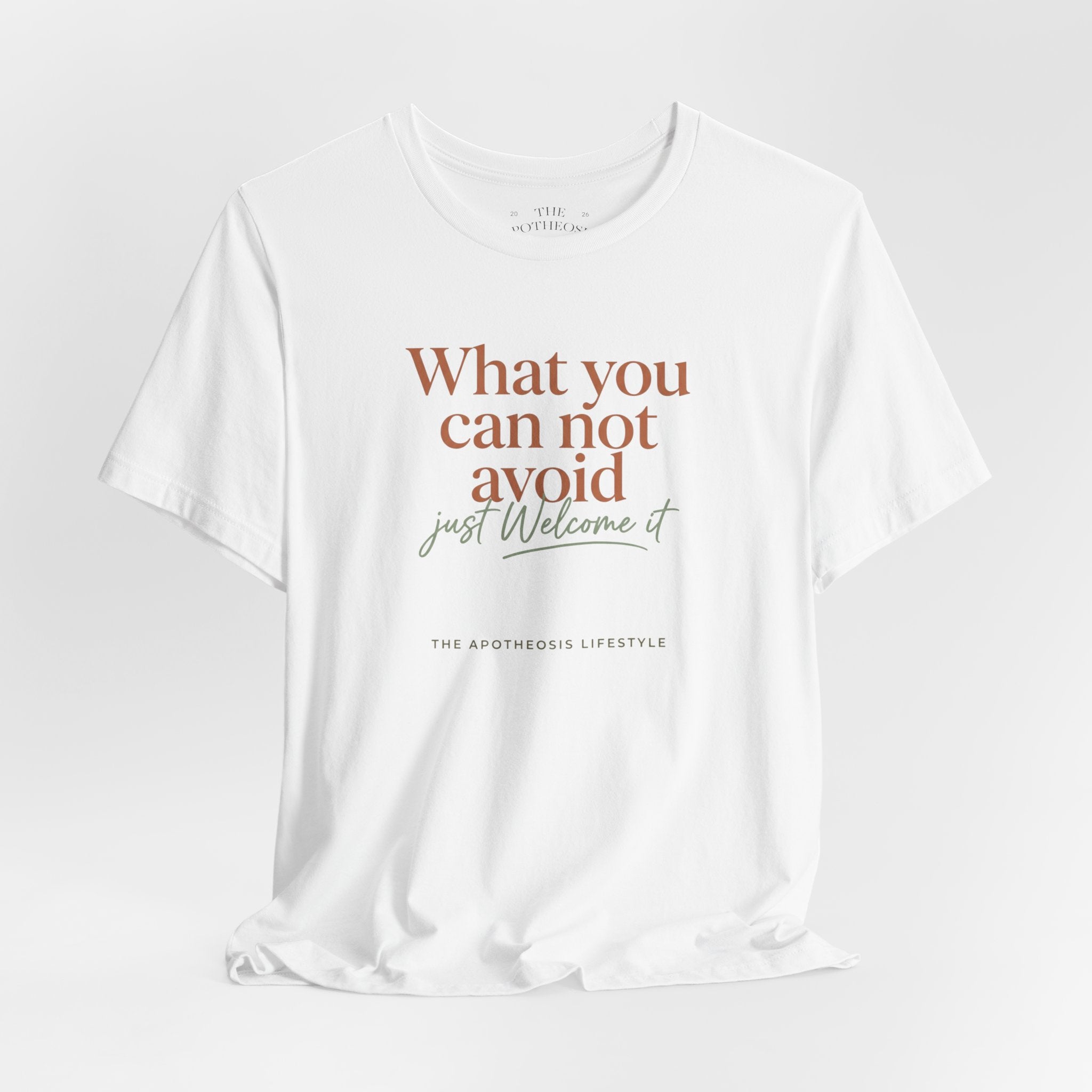 Inspirational Quote Tee — "What You Can Not Avoid" Short Sleeve T-Shirt