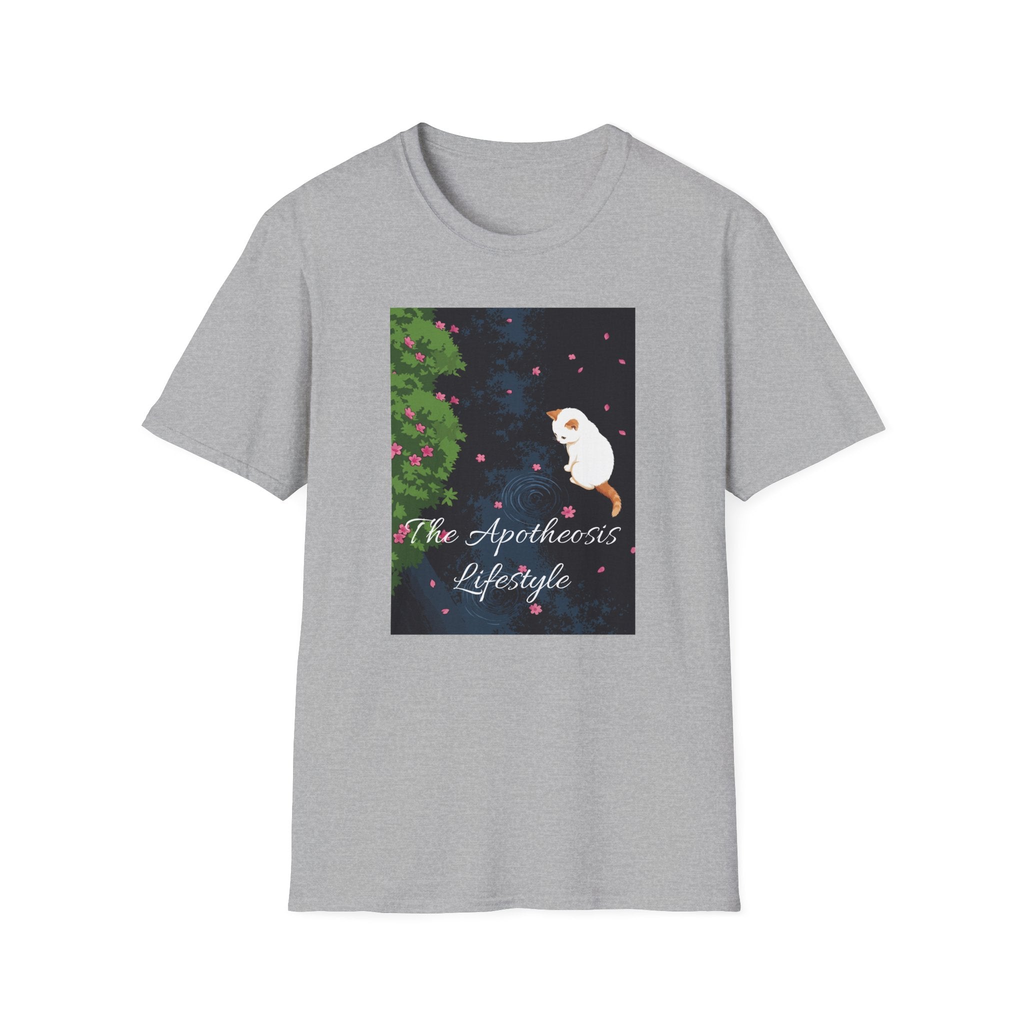 Cat & Garden T-Shirt — "Peace in Simple Moments"