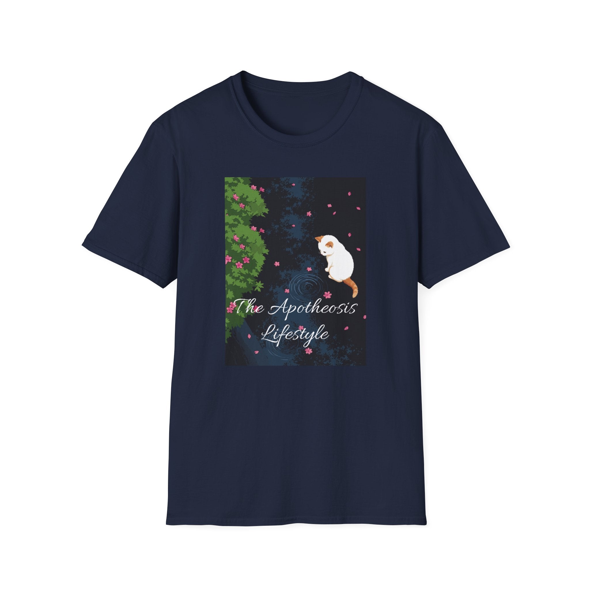 Cat & Garden T-Shirt — "Peace in Simple Moments"