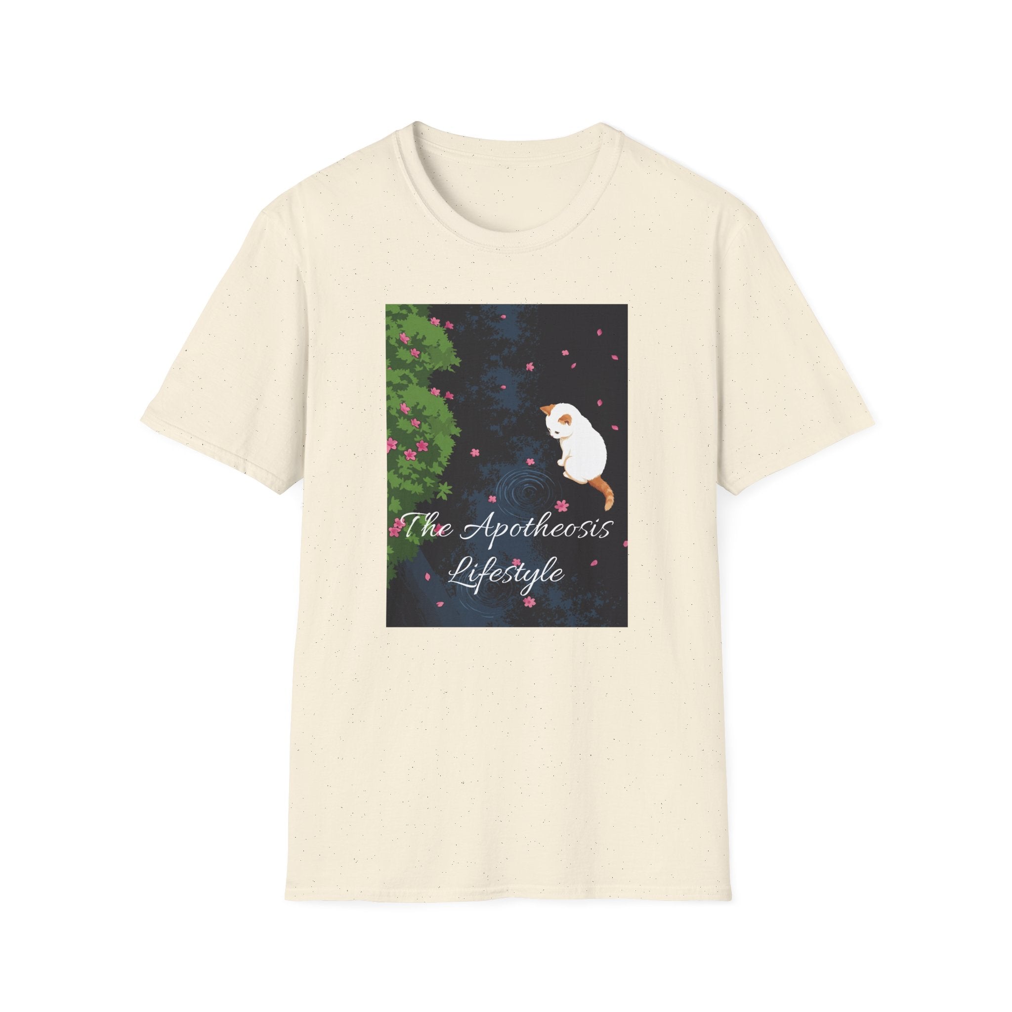 Cat & Garden T-Shirt — "Peace in Simple Moments"