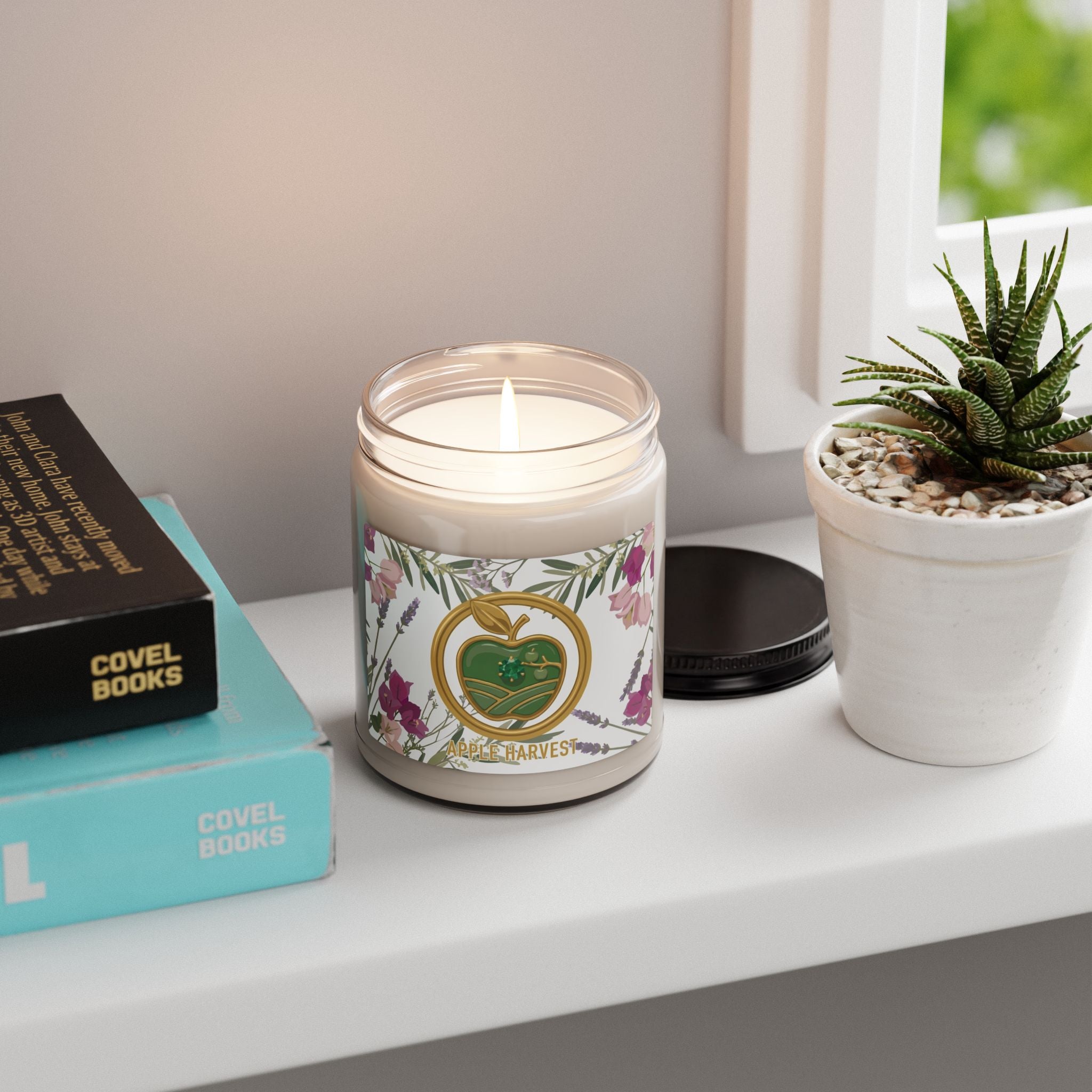 Apple Harvest Scented Soy Candle — 9oz Autumn Apple Fragrance